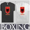 Albania Kick Boxing Muay Thai MMA UFC T-Shirt Graphic Country National Flag Retro Vintage Symbol Emblem Print Men Women Unisex Short Sleeve Round Neck