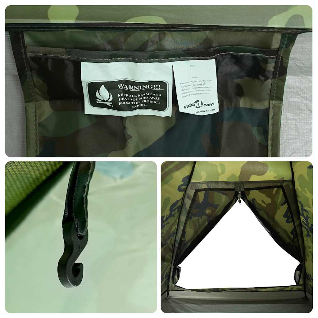 Dome Camping Tent for 2 Persons Camouflage Pattern Waterproof
