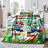 Mario Theme Printed Blanket - Perfect for Couch, Bed, Travel & Outdoor Use | Machine Washable, Cozy & Durable.
