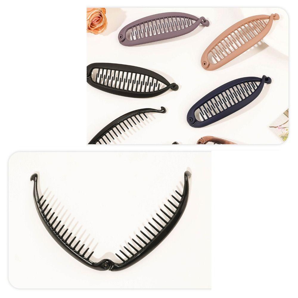 Матовая заколка для волос в форме рыбы, простая заколка-зажим, модная заколка для волос в форме банана для женщин