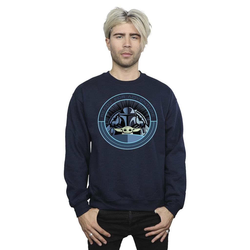 Star Wars Mens The Mandalorian Grogu Ready For Adventure Sweatshirt