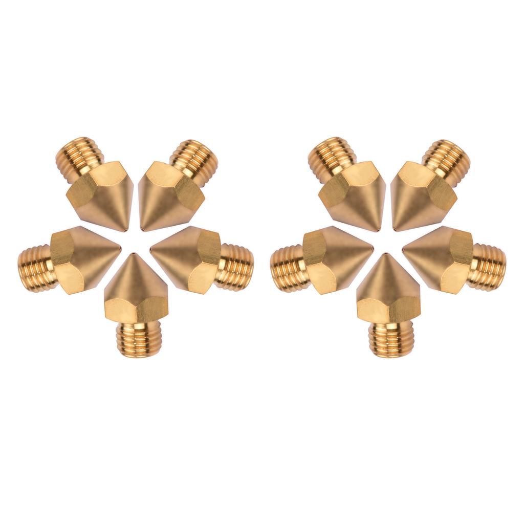 Aibecy 10pcs 3D Printer Extruder Brass Nozzle 0.4mm Printer Hotend Compatible with CR10S Pro 3D