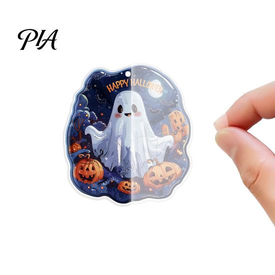 Decorative Car Rearview Mirror Pendants Halloween Ghost Keychain, Spooky Pumpkin Keyring Pendant, Holiday Themed Party Supplies Cute Heart Bag
