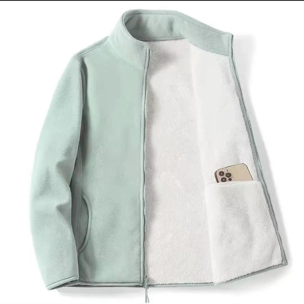Lamb Fleece Jacket Women's Polar Fleece Coat Autumn and Winter with Fleece Thickened Thermal Top Cardigan