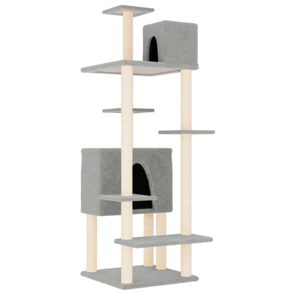 Scratching Post with Sisal Scratching Posts Light Grey 154 cm
