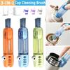 3 In 1 Cup Lid Cleaner Brush Portable Straw Cleaning Brush Crevice Bottle Brush  Household