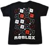 Roblox Подростковая мужская черная футболка с графическим принтом "Squares" Новая с биркой S, XL