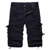 Мужские летние шорты-карго с несколькими карманами. Мужские повседневные модные однотонные свободные шорты-карго.