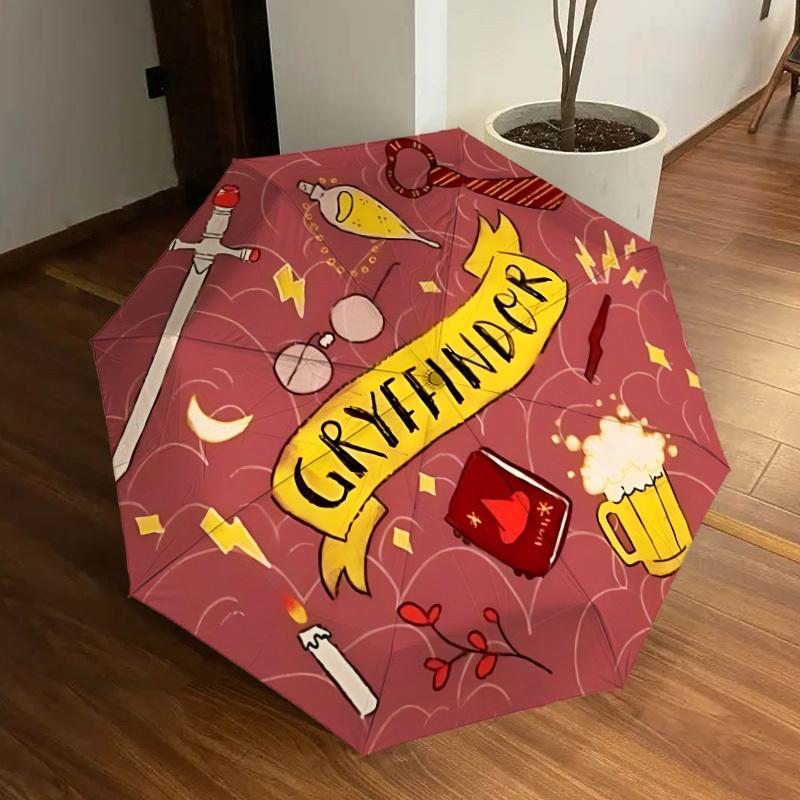 1pc Gryffindor, Hogwarts Automatic Open/Close Umbrella, Lightweight Design for Everyone, Halloween & Christmas Gifts - Ideal for Daily, Formal, Party