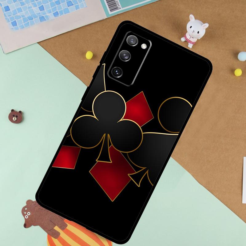 Мягкий чехол с рисунком игральных карт для покера для Samsung Galaxy S25 Ultra S9 S10 S20 FE S21 S22 S23 Plus S24 Ultra Чехол Funda