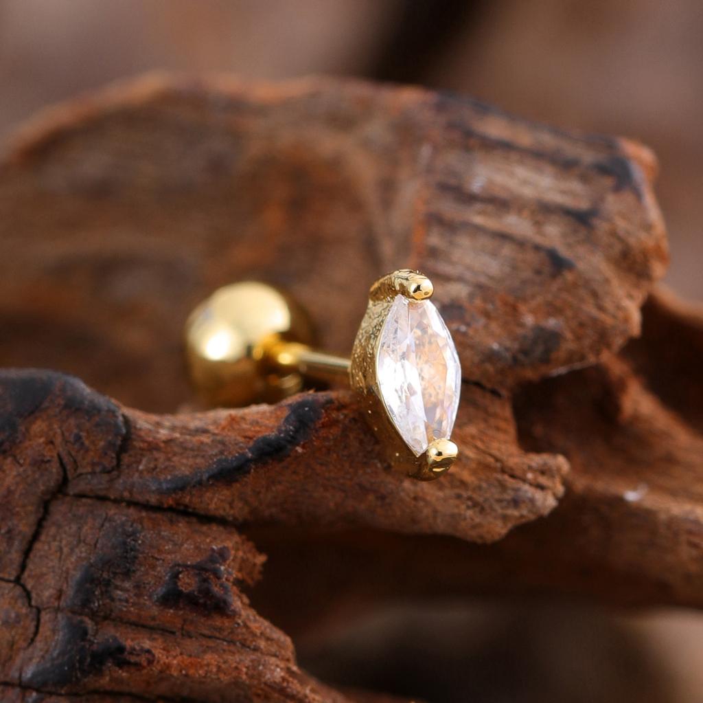 10 шт./набор 20G Золотая серьга-пирсинг хряща уха с CZ, серьга-пирсинг трагуса, дизайн медведя и паука, кольца-гвоздики для хеликса, пирсинг конч уха, ювелирные изделия из стали 316L