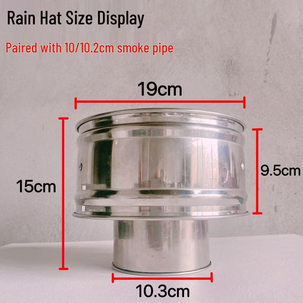 Windproof Stainless Steel Chimney Rain Cap for Wood Stove Exhaust