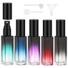 Segbeauty Распылитель 10 мл Пять Цветов Группа Многоразовый Спрей Мини Подходит для Распыления Парфюма Градиентный Синий Красный Синий Фиолетовый Набор из 5 шт., B, Стекло, Нажимного Типа,