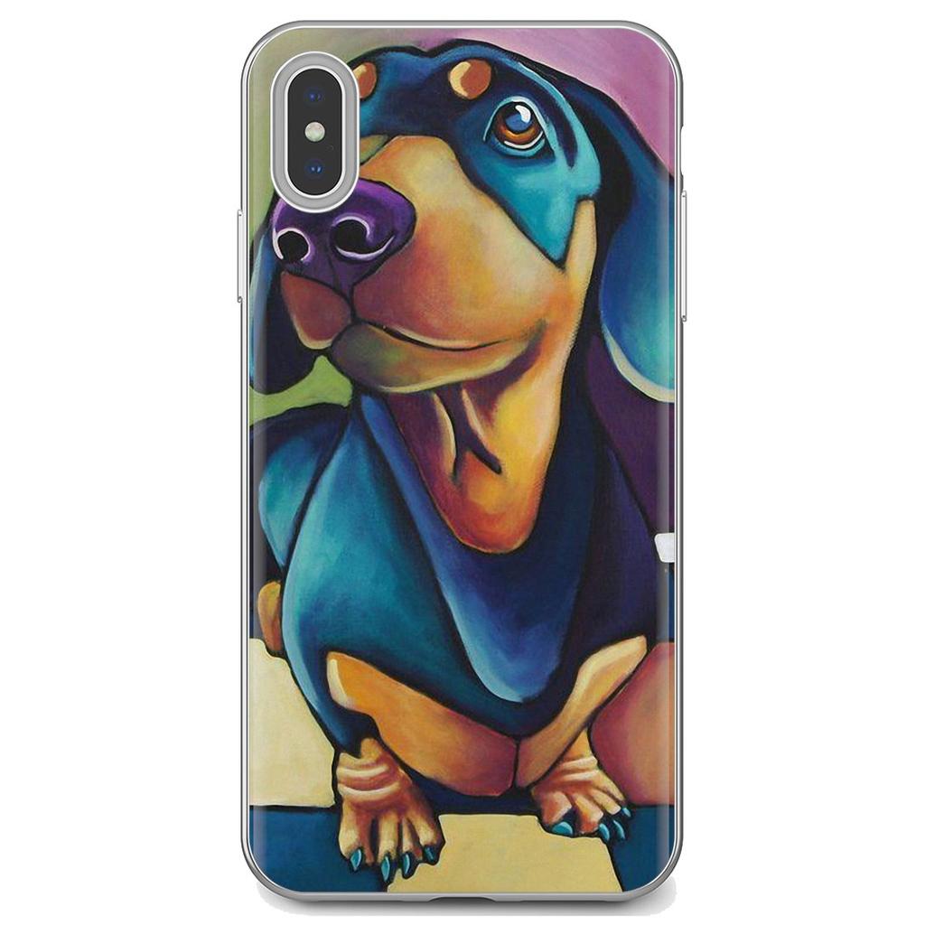 Мягкий чехол для iPhone iPod Touch 11 12 Pro 4 4S 5 5S SE 5C 6 6S 7 8 X XR XS Plus Max 2020, мягкий чехол с силуэтом таксы, щенков, собак