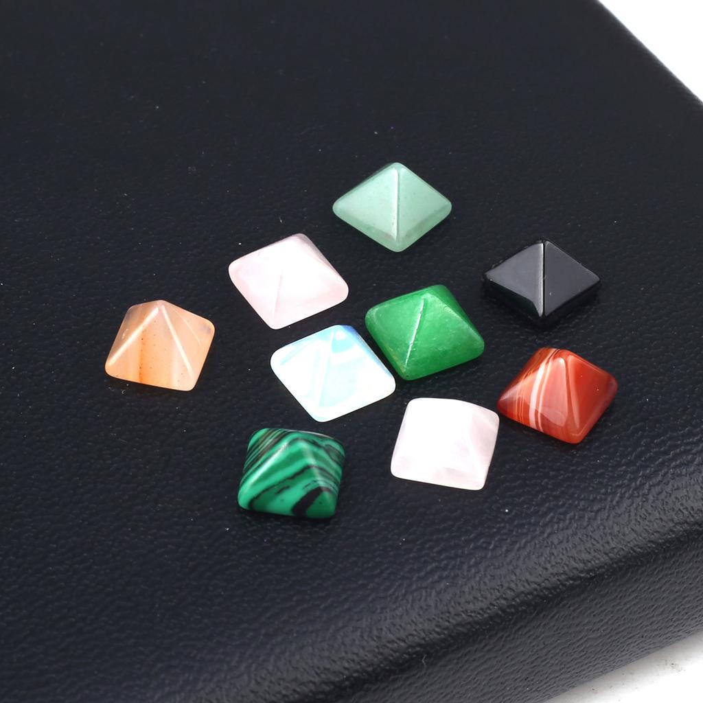 5 шт./упак. мини-пирамида из натурального камня без отверстия, ювелирные аксессуары «сделай сам», материалы для медитативного украшения дома, ремесло 8 мм