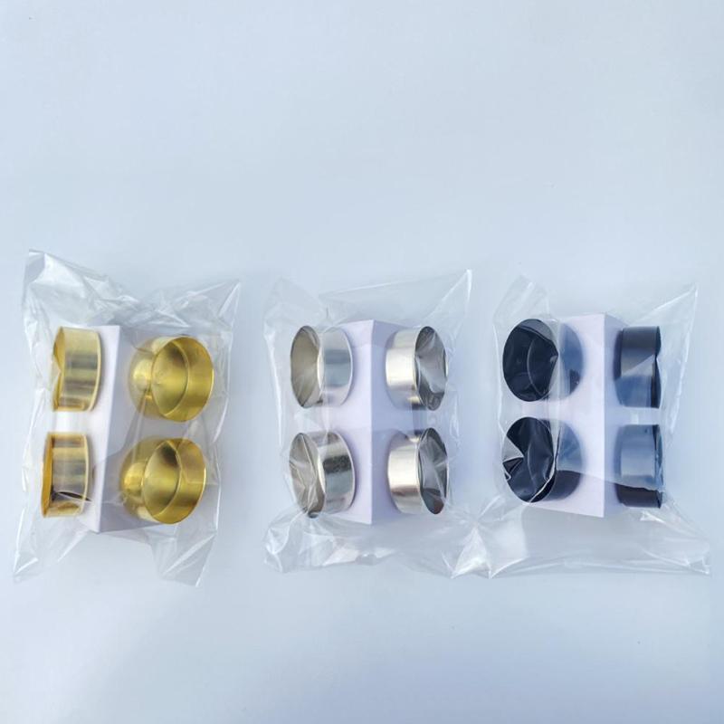 4PCS Holiday Table Decor Iron Candle Cups Iron Rustic Iron Tea Light Containers 4.2cm