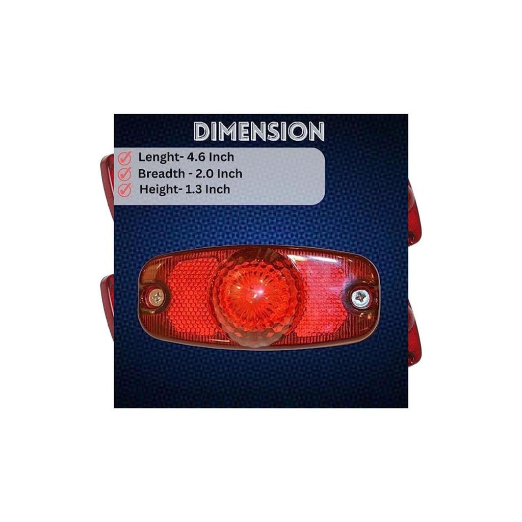 8 шт. Габаритные огни для прицепа 4,5 дюйма Передние Задние Боковые Маркерные огни Водонепроницаемые для Автодома Грузовика Прицепа UTE UTV 12 В Маркерные огни Аксессуары (RED)