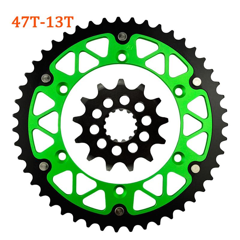 Road Passion Motorcycle 520 45T ~ 52T 13T 14T Front Rear Sprocket Chain Wheel For KAWASAKI 450 KLX450R KX450F KLX450 R F KLX 450