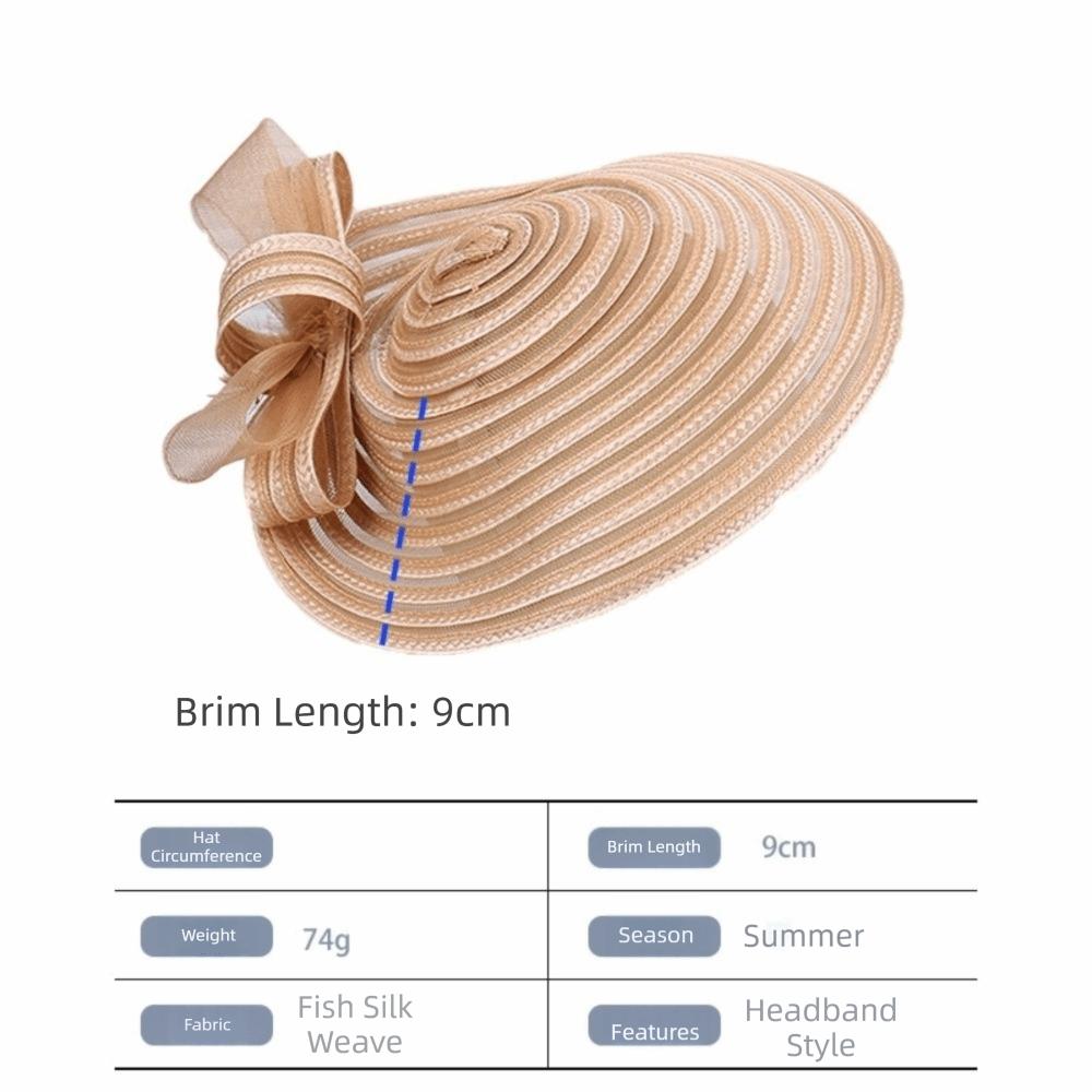 Bow Decoration Women's Tea Party Hat Headband Style Wedding Bridal Fascinator Hair Accessories