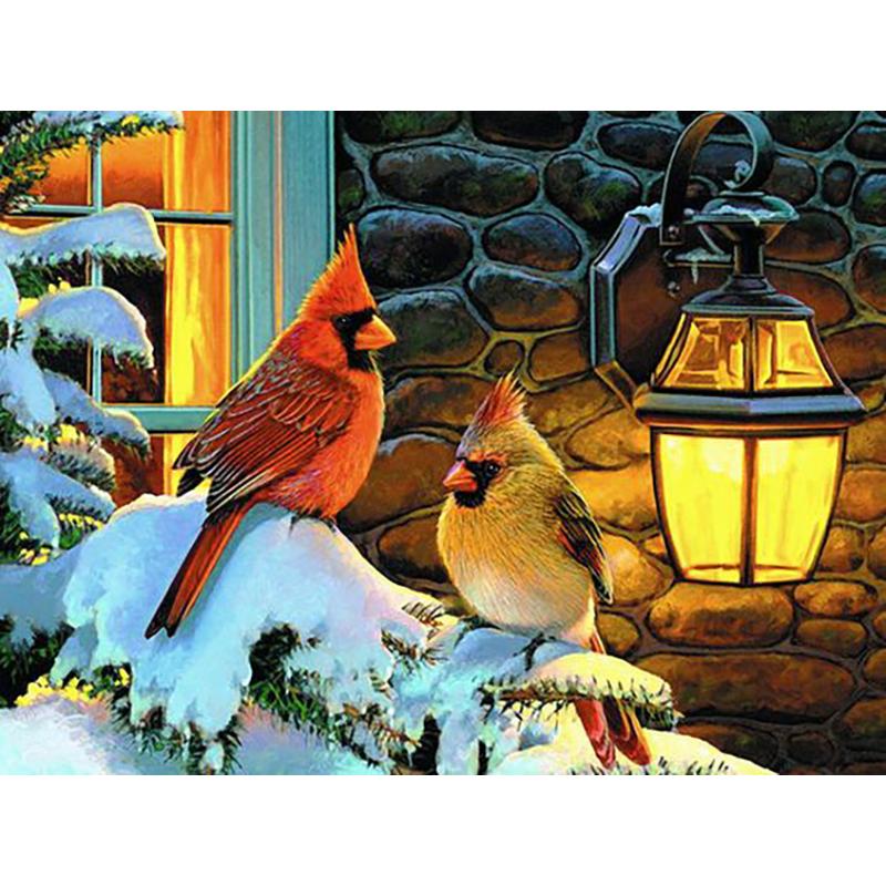 5D Diy Diamond Painting Cross Stitch Kit Snow Scenic Diamond Embroidery Landscape Mosaic Cross Stitch Wall Art Home Decor Gift