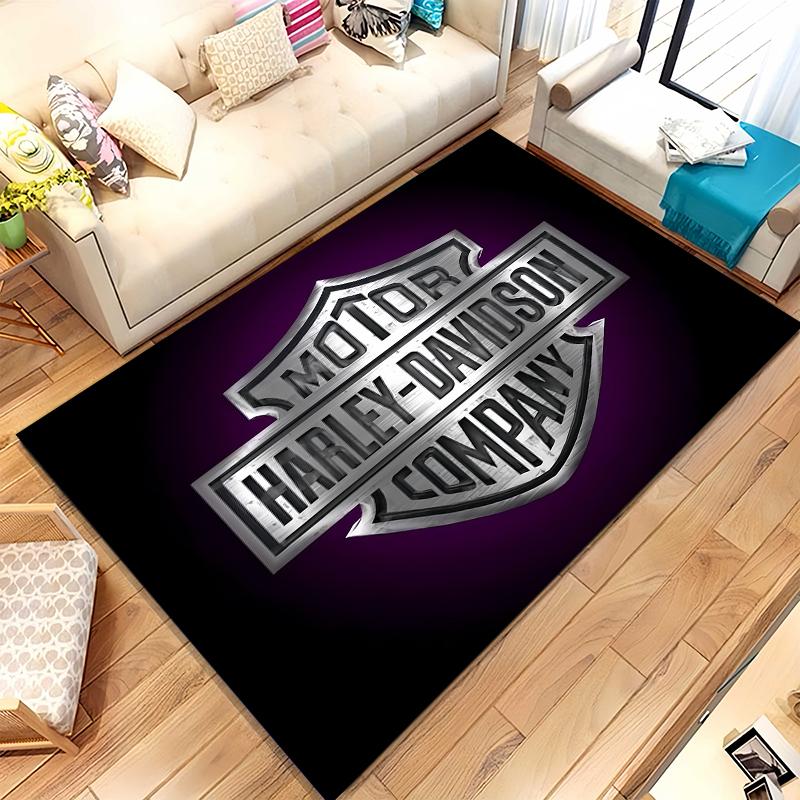 Retro H-Harleys Racing Moto Living Room Non-Slip Area Rug Soft Carpet for Bedroom Kids Playroom Sofa,Home Decor Doormat Gift