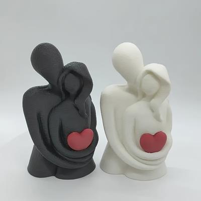 3D-печать Украшения Обнимающаяся Пара, Современные Статуэтки Обнимающаяся Любовь, Современное Искусство Статуэтки Любви, Идеальные Подарки