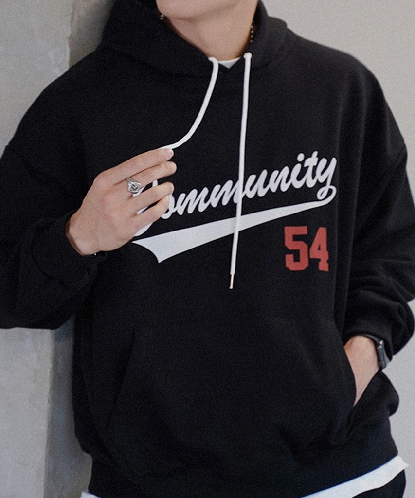 Толстовка с капюшоном Community 54 [Черная]