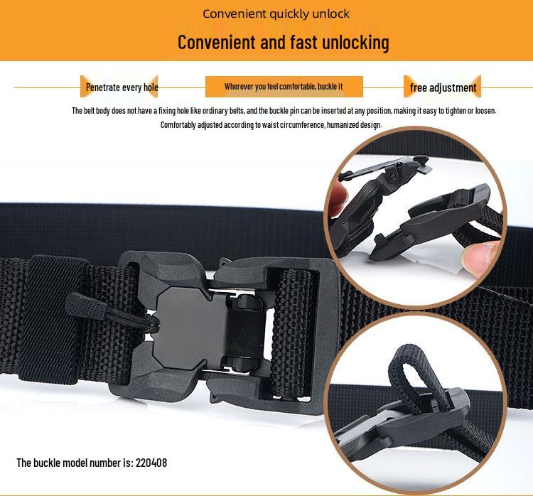 Men's Tactical Outdoor Belt - Military, Work, Casual Canvas Nylon Leather