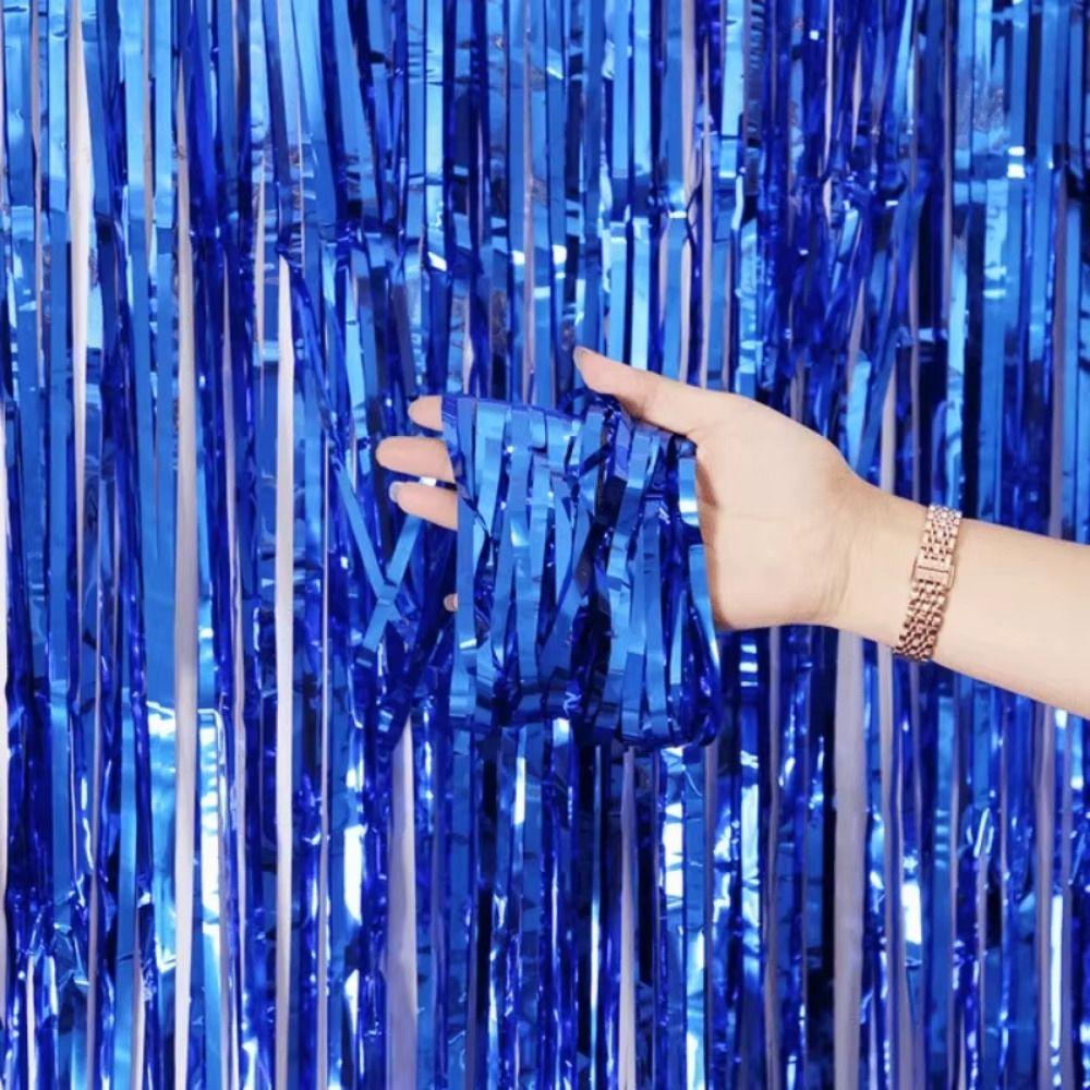 Glitter Streamers Tinsel Curtain Colorful Party Backdrop Foil Fringe Curtain Birthday Party