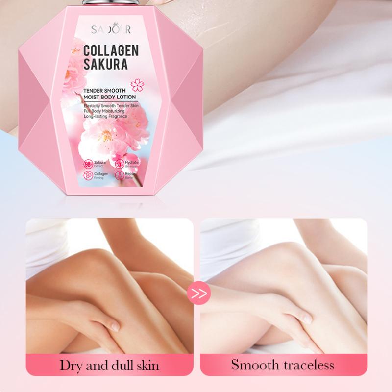 Лосьон для тела «Сакура» 300 мл SADOER Collagen Smooth Moisturizer