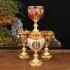 Classic European High-end Metal Small Wine Cup One Creative Household Vintage Wine Glass