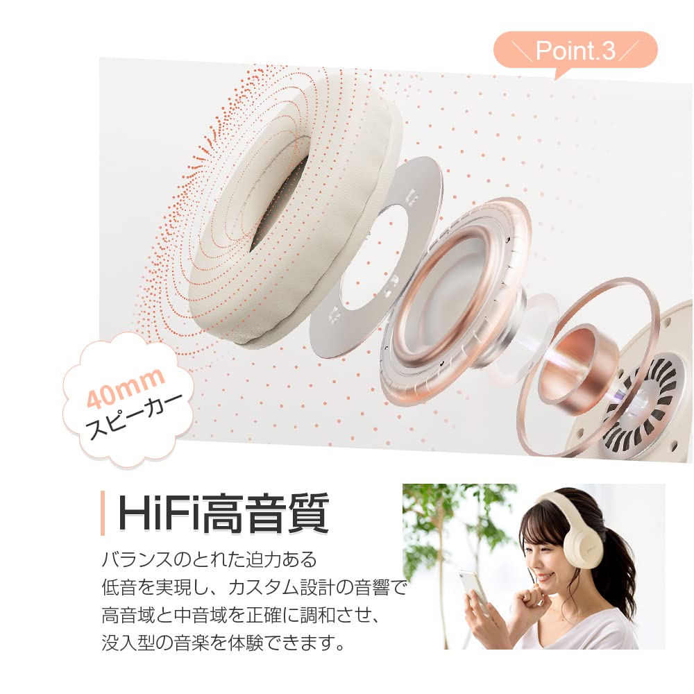 Meisei Bluetooth Игровые Беспроводные Bluetooth Карта MicroSD MP3 Проводные и Герметичные Звук Hi-Fi Складные Совместимые с Наушниками, Гарнитурой, Наушниками 5.3,