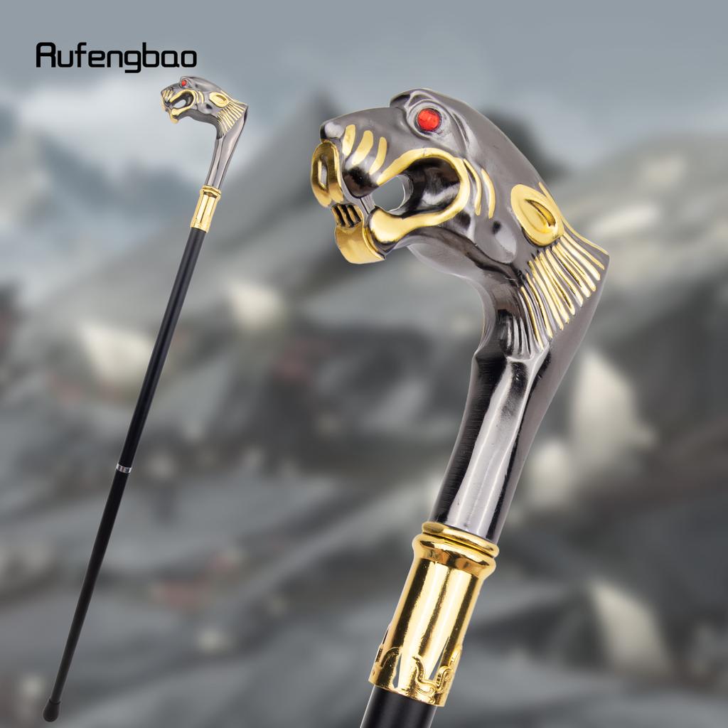 Золотисто-черный леопардовый красный глаз роскошная модная косплей трость для вечеринки декоративная трость элегантный посох набалдашник палка 92 см