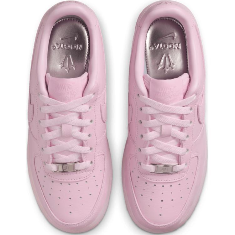 NOCTA X Nike Air Force 1 Low GS Certified Lover Boy - Pink Foam Kids Sneakers Metallic-Silver Cobalt-Tint HQ1772-600