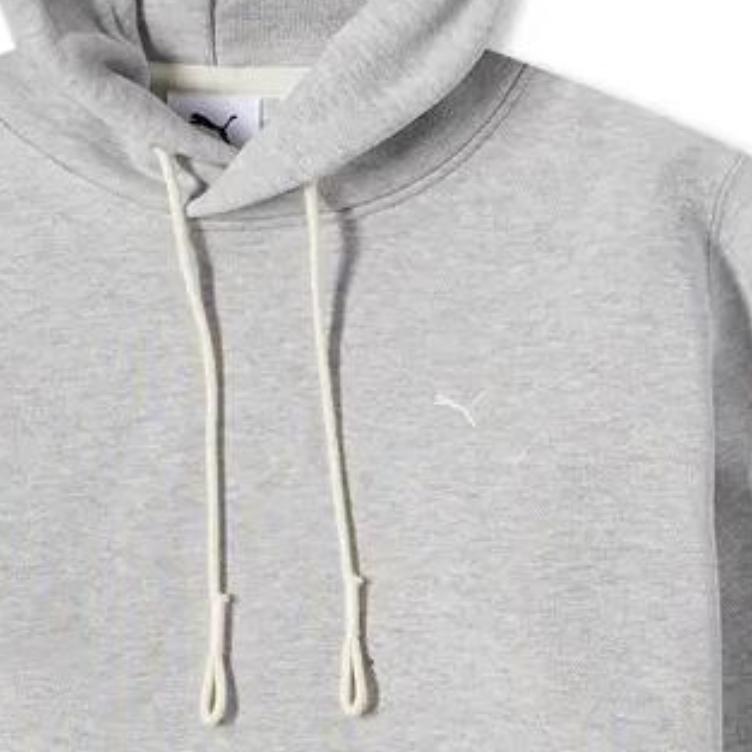 Puma Мужская серая толстовка Ciele с вышитым логотипом на груди, однотонная, с длинным рукавом, в ретро-спортивном стиле