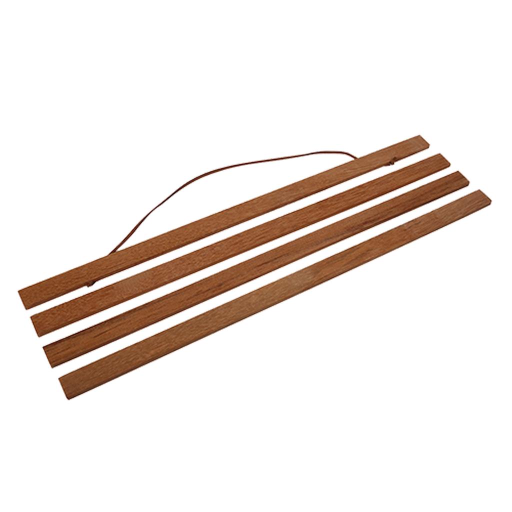 Modern Magnetic Sawdust Photo Frame DIY Poster Scroll Prints Artwork Hanger Teak Wood 50cm