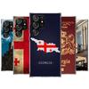 Georgia Flag Phone Case For Samsung Galaxy S24 S23 S22 Ultra S21 S20 Fe S10 Plus S10E S9 S8 + Shell Coque
