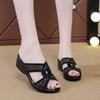 2024 Ladies Shoes Home Slippers Women's Summer Casual Slippers Women Crystal Shoes Women Platform Wedges Solid Hollow Slides
