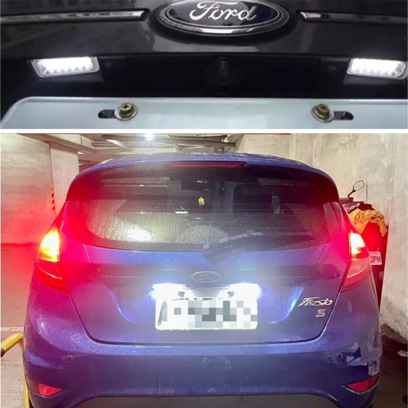 2pcs Number Plate Light for Ford Fiesta Focus Kuga Mondeo Galaxy Ecosport Ranger Explorer LED License Lamp