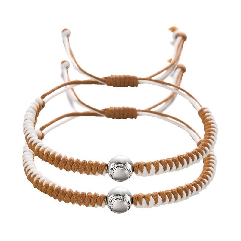 Color Blocking Handmade Adjustable Woven Cord Bracelets With Resin Beads For Womens Gift