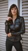 Women Shirt Casual Formal Handmade Black Lambskin Leather Soft Stylish Genuine