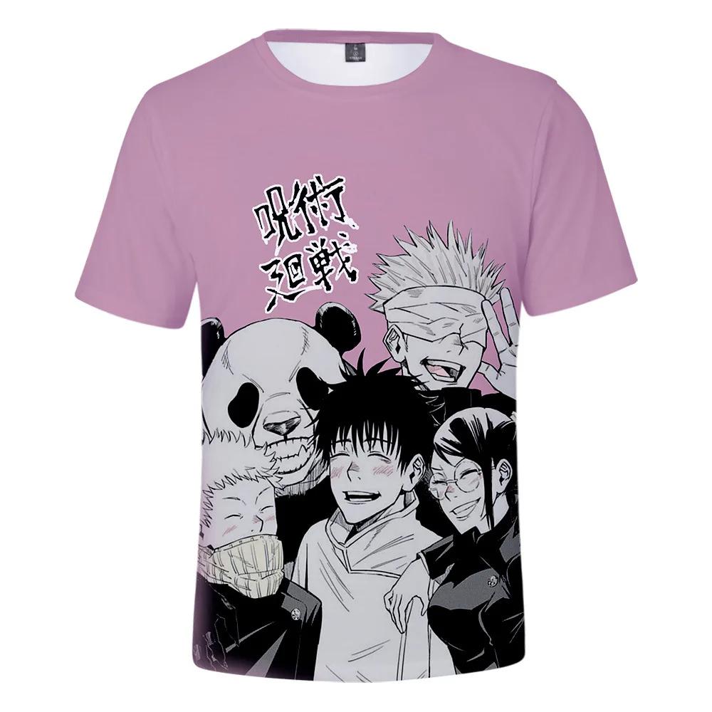 Summer Round Neck 3D Japanese Anime Jujutsu Kaisen Gojo Printed Top Fashionable Casual Short Sleeved Children's Boy T-shirts