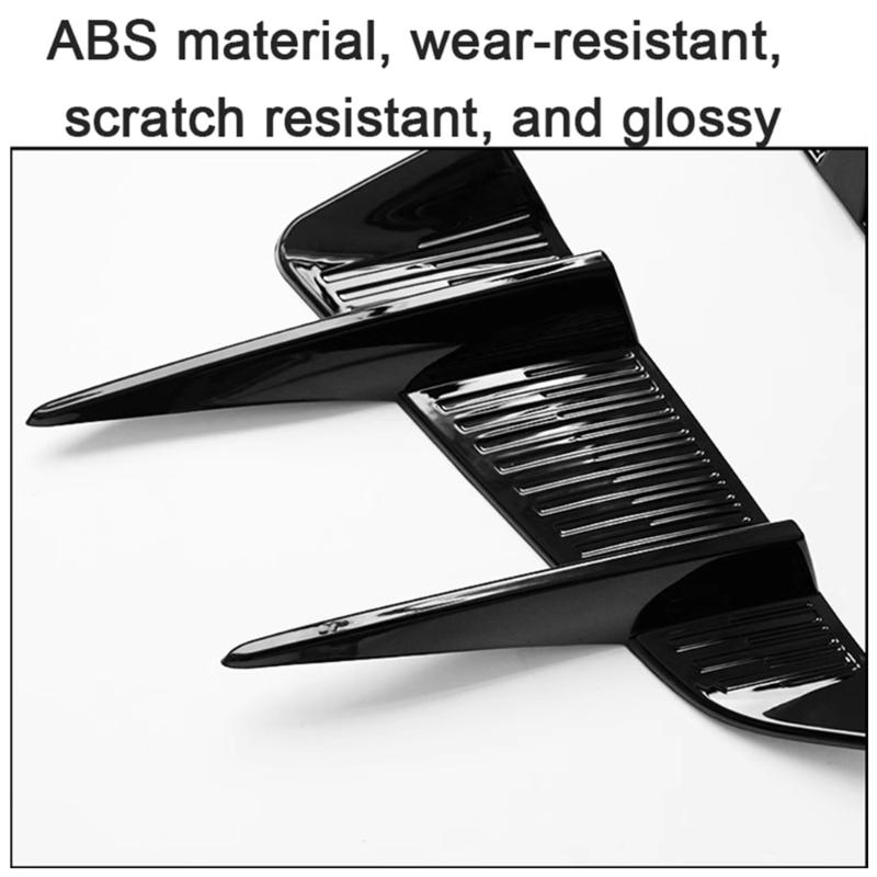 Аксессуары для интерьера из АБС-пластика, передний бампер, спойлер, боковая крышка вентиляционного отверстия, совместимая с MG4 EV2022-2024, декоративная наклейка, 2 шт.