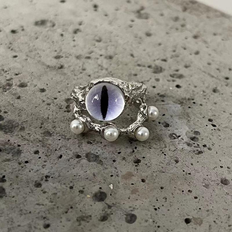 Новые милые зеленые кольца-монстры для женщин, модные милые двухцветные кошачьи глаза, открытые парные кольца, свадебные аксессуары для пальцев, ювелирные изделия