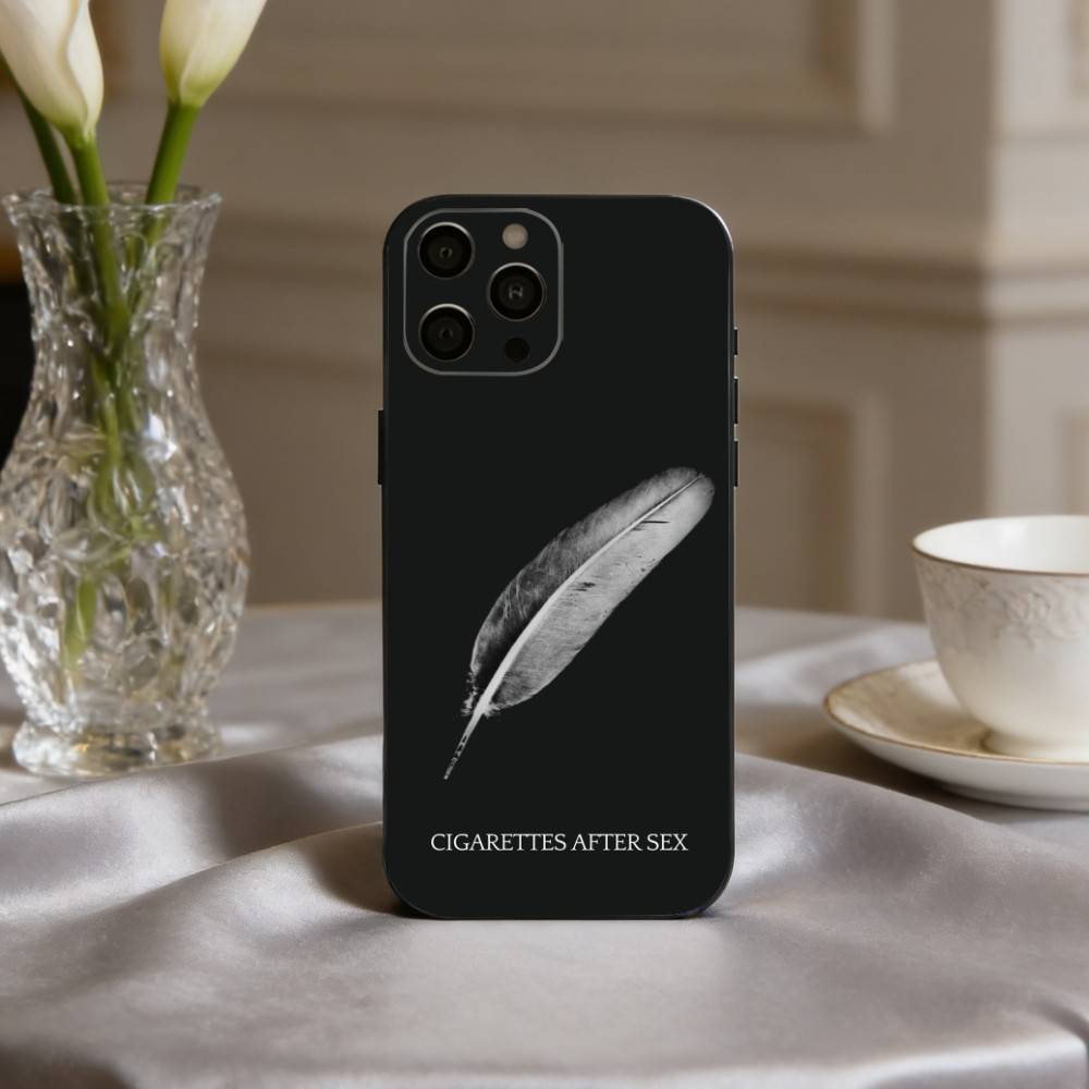 C-Cigarettes A-After Sex B-Band Phone Case For iPhone 17,16,15,14,13,12,11 Plus,Pro Max,XS,Soft Silicone Black Cover