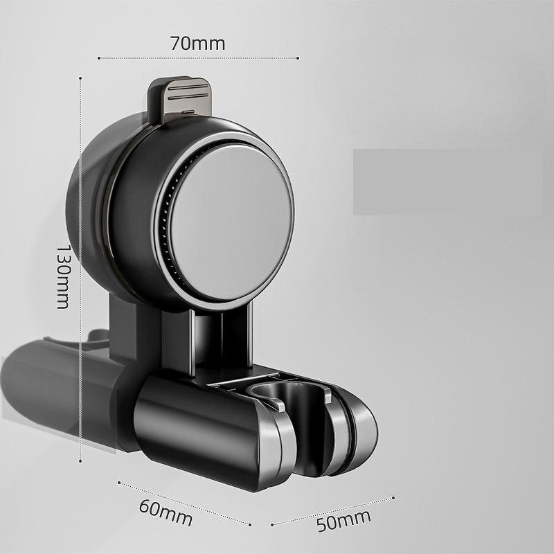 Настенный держатель для душевой лейки, держатель на присоске для душа, регулируемый на 360°, хромированный держатель для душевой штанги, настенный кронштейн для ванной комнаты