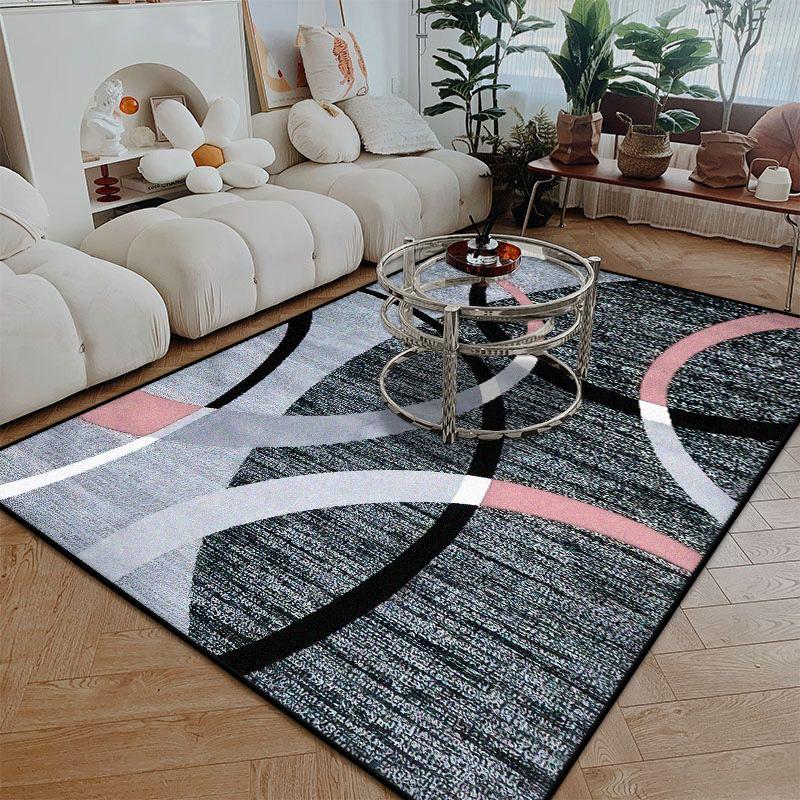 Ковер в скандинавском стиле с линейным узором, большой размер для гостиной, противоскользящий, легко чистится, придверный коврик, мягкий, моющийся, ковер для обеденной зоны