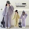 Autumn 2025 Girls' Fashion Sporty Two-Piece: Hooded Jacket & Wide-Leg Pants Set