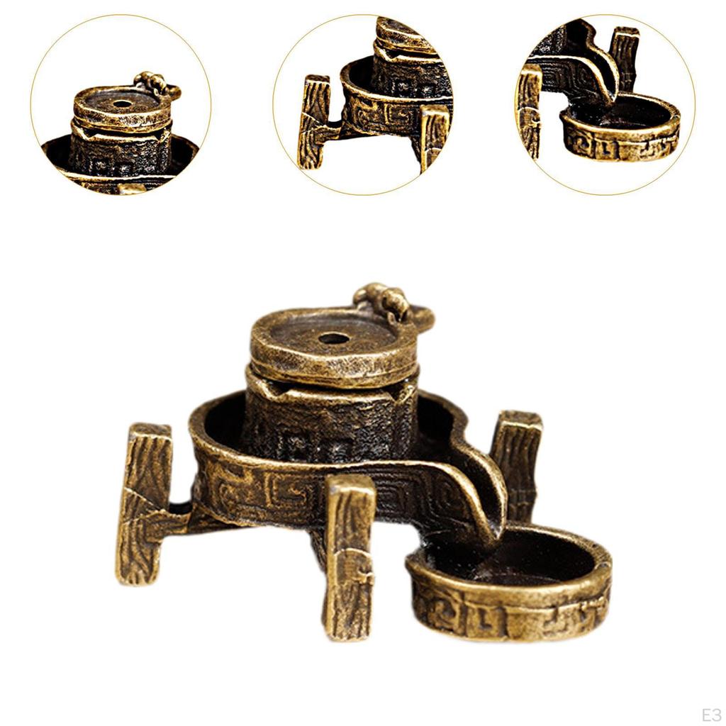 Подставка для благовоний с обратным потоком, декоративная горелка-водопад, конусная кадильница из сплава