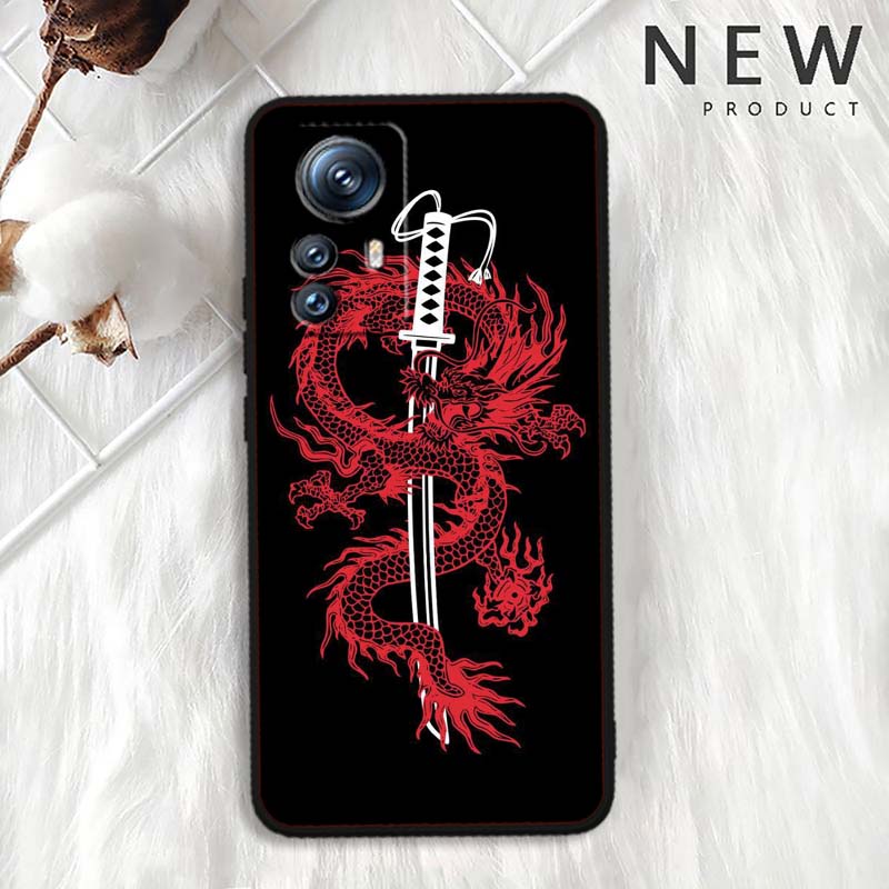 Модная иллюстрация дракона для Xiaomi Mi 15 14 13 13T 12 12T 12S 11 11i 11T Pro Ultra Lite 5G Черный Мягкий Чехол для Телефона
